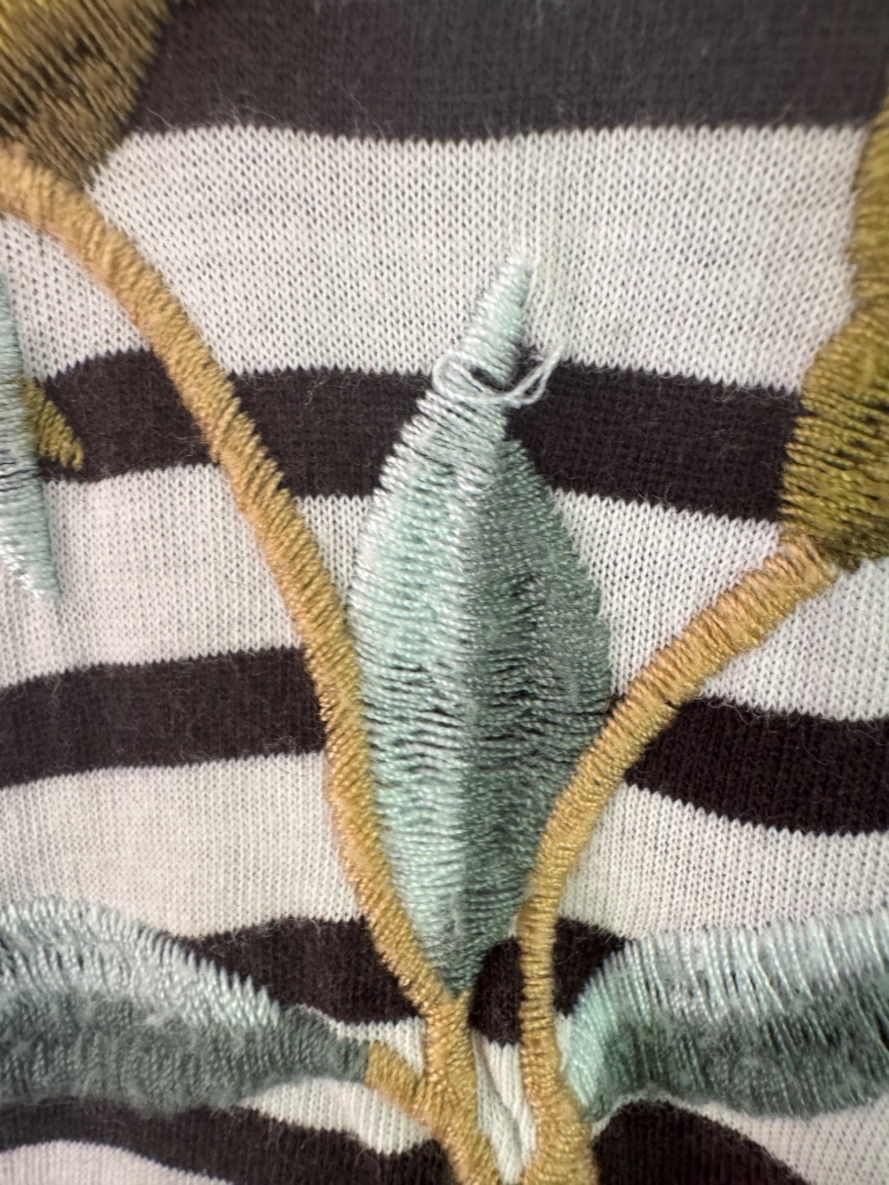 Johnny Was Embroidered Striped T shirt Dress - Picture 15 of 16